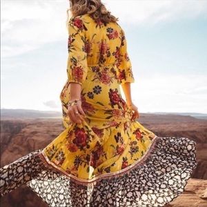 Farm Rio Sunlit Floral Maxi Dress Size Large